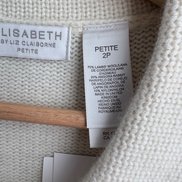 Vintage Liz Claiborne Christmas Button Up Cardigan Sweater Sz S Holly Mistletoe - Picture 5 of 8